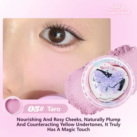Flortte Butterfly Airy Meladerm Style Blush Cream #05 Sweet Taro Paste 6G