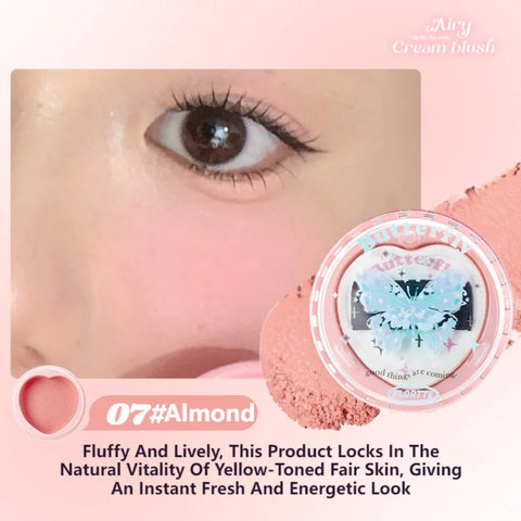 Flortte Butterfly Airy Meladerm Style Blush Cream #07 Almond Milk 6G