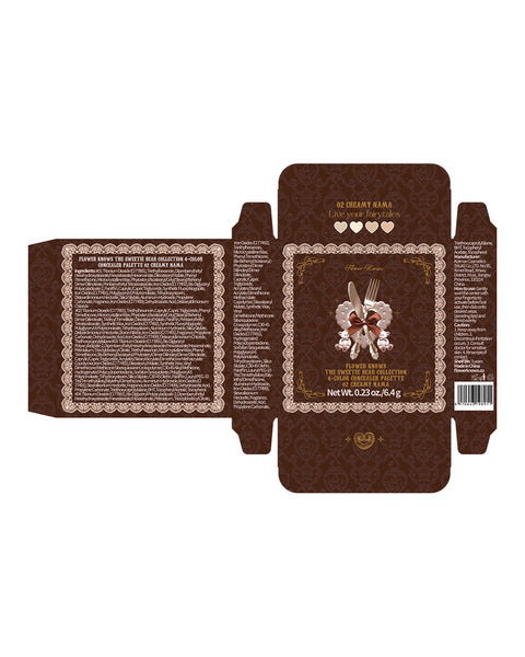 Flower Knows The Sweetie Bear 4-Color Concealer Palette - 02 Creamy Nama