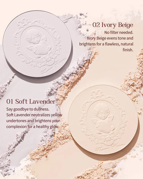 Flower Knows Strawberry Hill Pressed Powder #01 Soft Lavender 9.5G