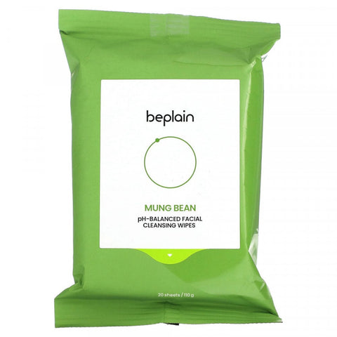 Beplain Mung Bean pH-Balanced Facial Cleansing Wipes (20Pcs)