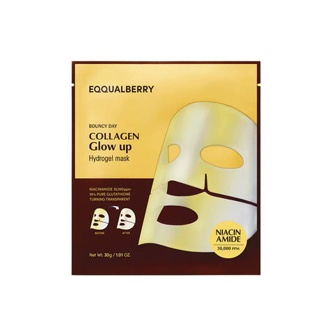 EQQUALBERRY  Collagen Glow Up Hydrogel Mask (1Pc)