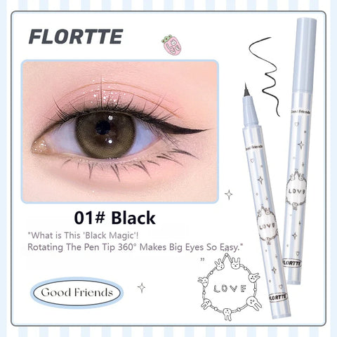 Flortte Good Friends Club-Rotatable Liquid Eyeliner #01 Black