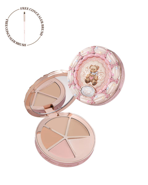 Flower Knows The Sweetie Bear 4-Color Concealer Palette - 02 Creamy Nama