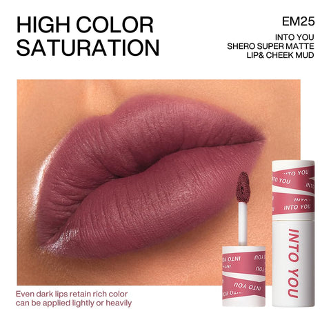 INTO YOU Shero Super Matte Lip & Cheek Mud #EM25 Rose Mauve 2G