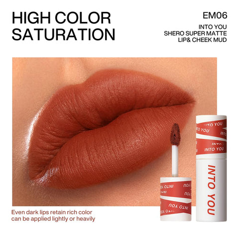 INTO YOU Shero Super Matte Lip & Cheek Mud #EM06 Roast Orange 2G