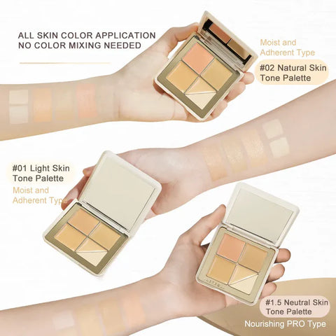 Judydoll 5-Shade Full Coverage Concealer Palette #1.5 Neutral Skin Tone 6G