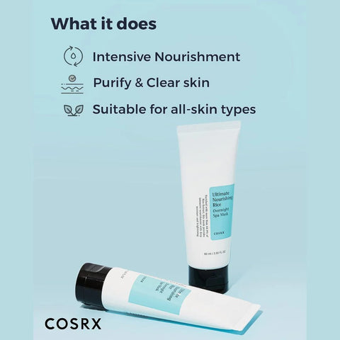 COSRX Ultimate Nourishing Rice Overnight Spa Mask 60ML