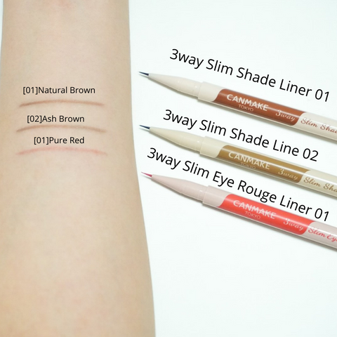 Canmake 3way Slim Shade Liner 02 Ash Brown