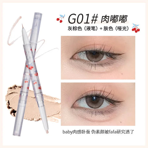 Flortte Nice to Meet Chu Baby Double Header Eyeliner #G01 Baby (0.35G+0.2G)