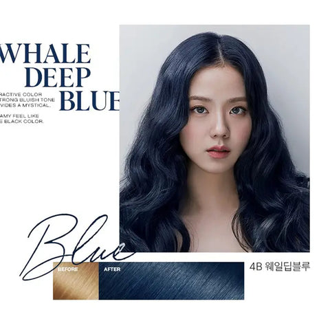 Mise En Scene Hello Bubble Hair Colour 4B Whale Deep Blue 100g