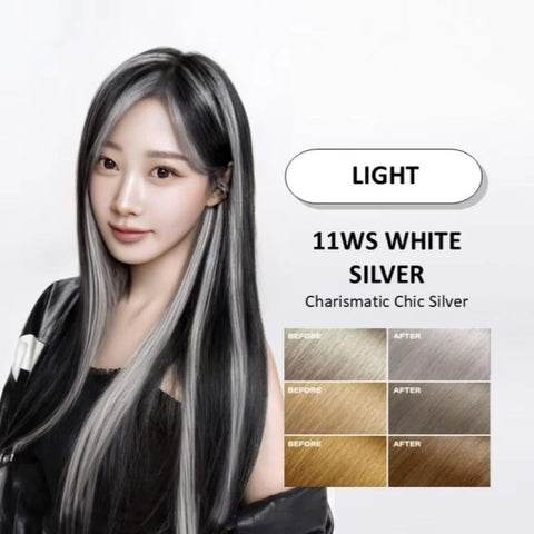 Mise En Scene New Hello Bubble Hair Colour 11WS White Silver 100g
