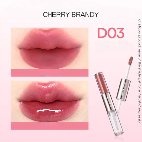 Mistine Tipsy Lock Lip Duo #D03 Cherry Brandy 3G
