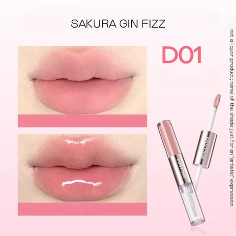 Mistine Tipsy Lock Lip Duo #D01 Sakura Gin Fizz 3G