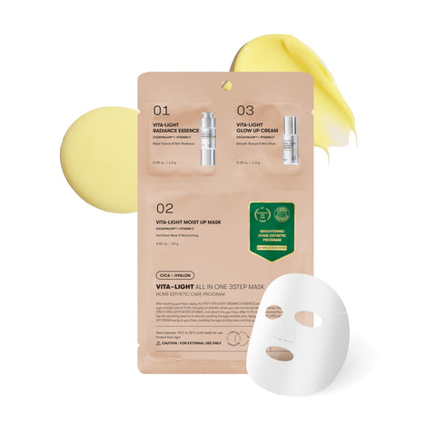 VT Cosmetics Vita-Light Reedle Shot All-In-One 3 Step Mask (1.5gx2+25g)