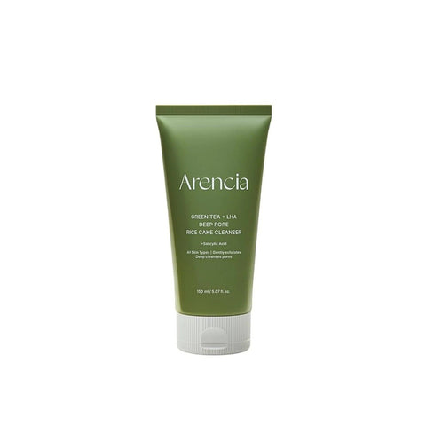 Arencia Green Tea + LHA Deep Pore Rice Cake Cleanser 150ml