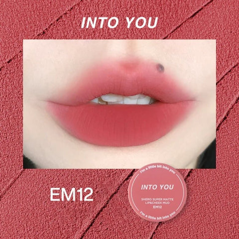 INTO YOU Shero Super Matte Lip & Cheek Mud #EM12 Coral Pink 2G