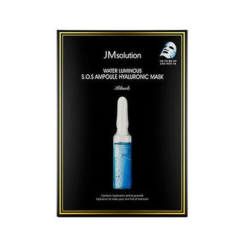 JM Solution Water Luminous S.O.S Ampoule Hyaluronic Mask Plus Black (1Pc)