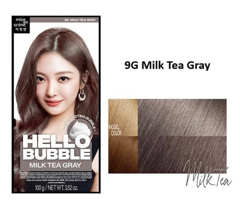 Mise En Scene New Hello Bubble Hair Colour 9G Milk Tea Gray 100g