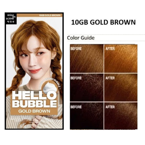 Mise En Scene New Hello Bubble Hair Colour 10GB Gold Brown 100g